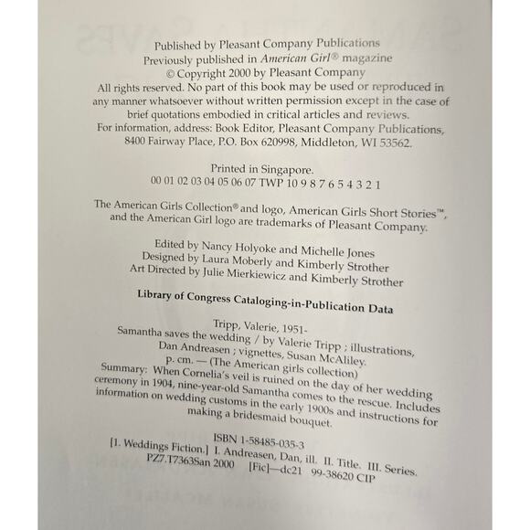 Samantha Saves the Wedding The American Girls Short Story Collection - Picture 10 of 11